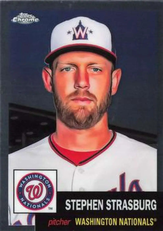 2022 Topps Chrome Platinum Anniversary #110 Stephen Strasburg EX Excellent Washington Nationals Baseball Card