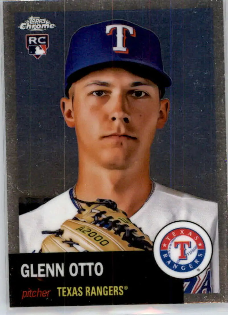 2022 Topps Chrome Platinum Anniversary #113 Glenn Otto EX Excellent RC Rookie Texas Rangers Baseball Card - Baseball