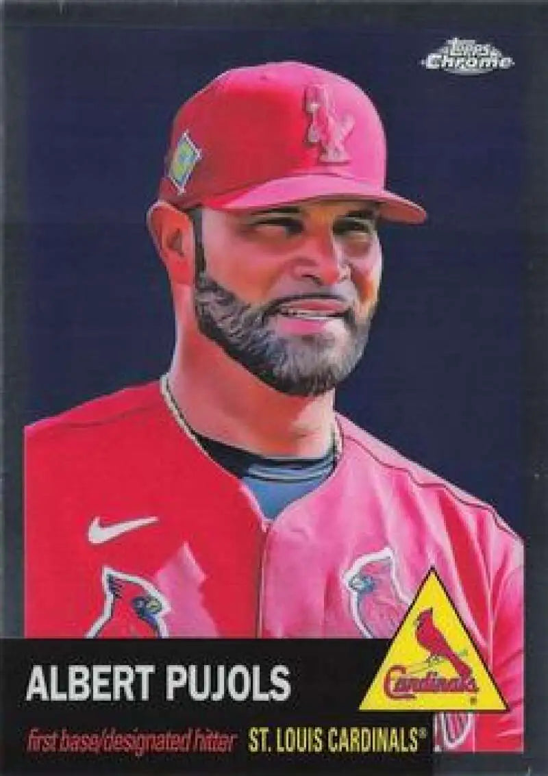 2022 Topps Chrome Platinum Anniversary #12 Albert Pujols EX Excellent St. Louis Cardinals Baseball Card - Baseball Card