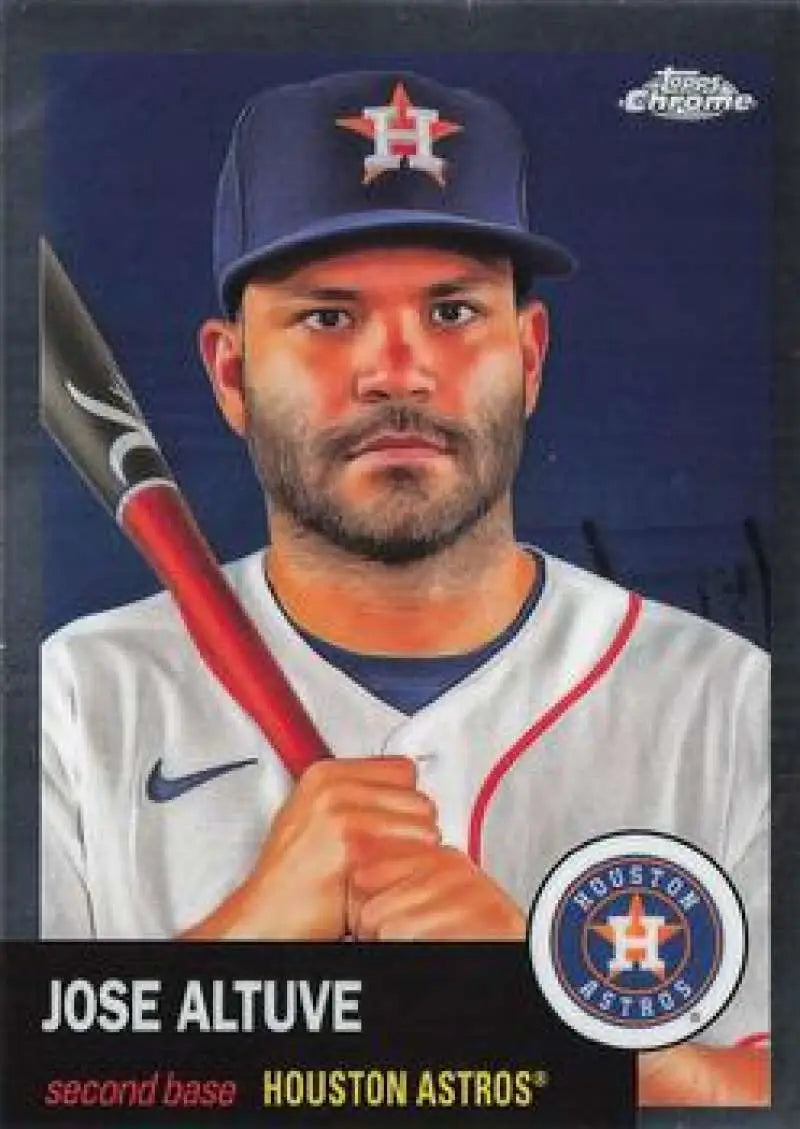 2022 Topps Chrome Platinum Anniversary #123 Jose Altuve EX Excellent Houston Astros Baseball Card - Baseball Card Single
