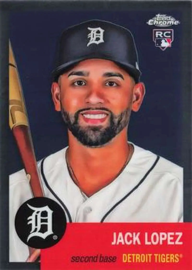 2022 Topps Chrome Platinum Anniversary #135 Jack Lopez EX Excellent RC Rookie Detroit Tigers Baseball Card - Baseball