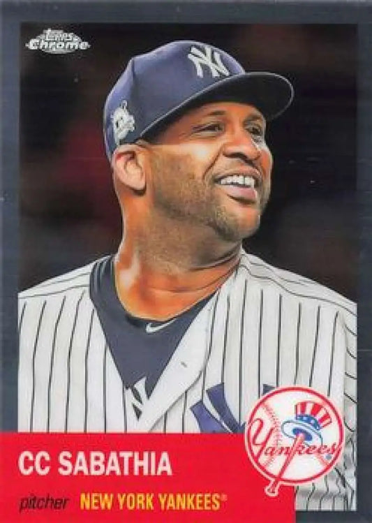 2022 Topps Chrome Platinum Anniversary #140 CC Sabathia EX Excellent New York Yankees Baseball Card - Baseball Card