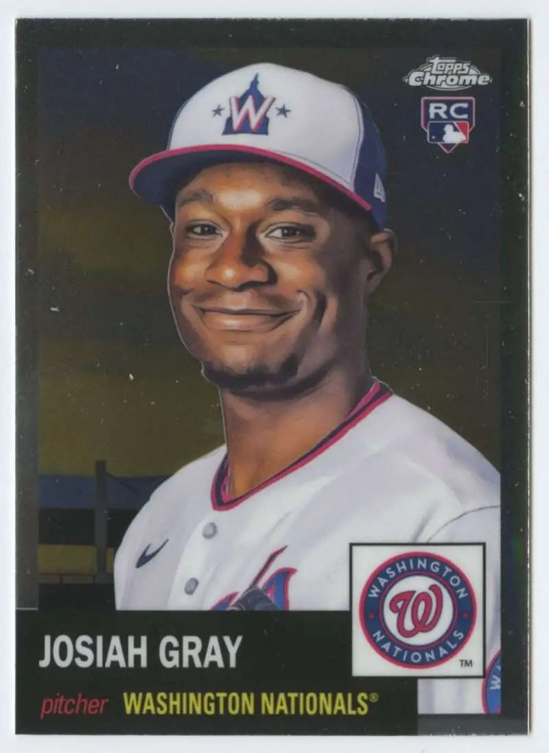 2022 Topps Chrome Platinum Anniversary #15 Josiah Gray EX Excellent RC Rookie Washington Nationals Baseball Card