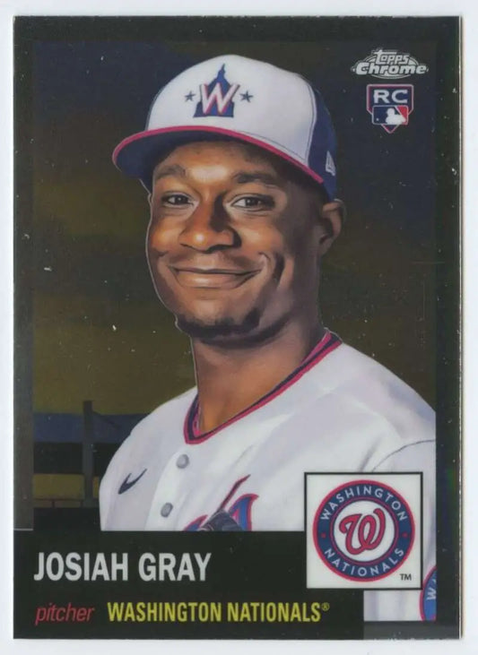 2022 Topps Chrome Platinum Anniversary #15 Josiah Gray EX Excellent RC Rookie Washington Nationals Baseball Card