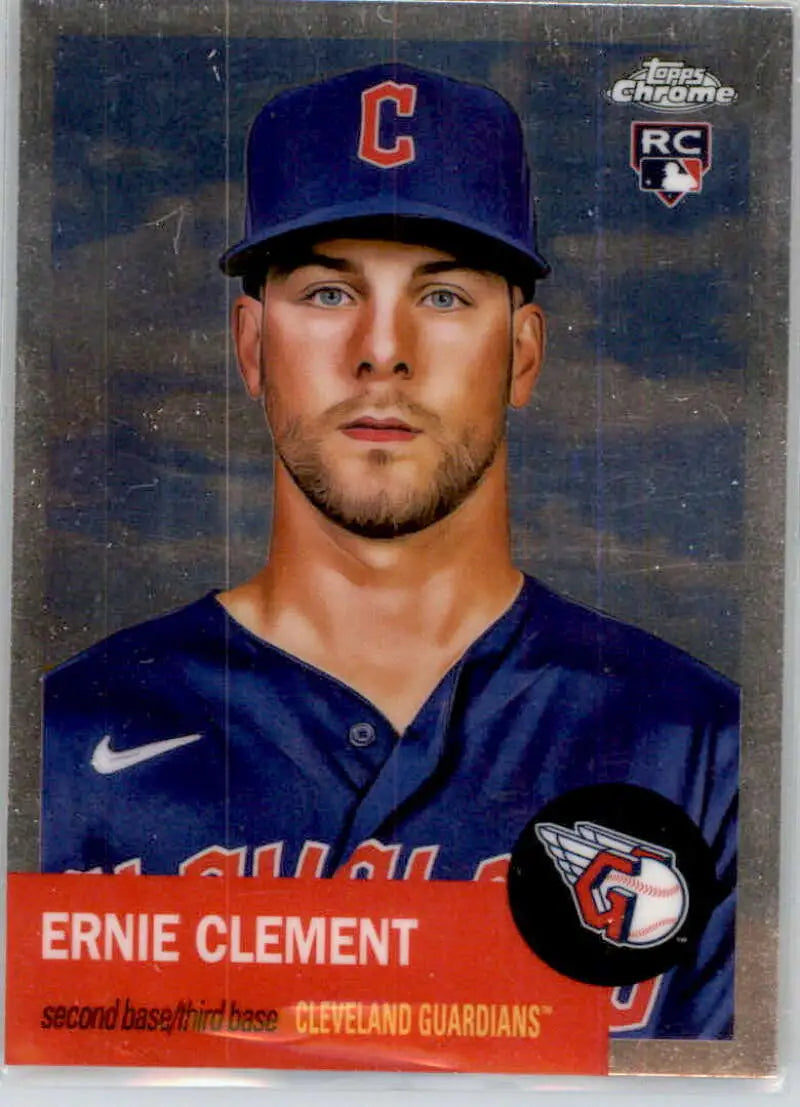 2022 Topps Chrome Platinum Anniversary #151 Ernie Clement EX Excellent RC Rookie Cleveland Guardians Baseball Card