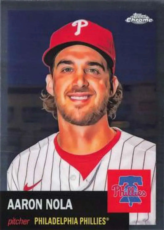 2022 Topps Chrome Platinum Anniversary #167 Aaron Nola EX Excellent Philadelphia Phillies Baseball Card - Baseball Card