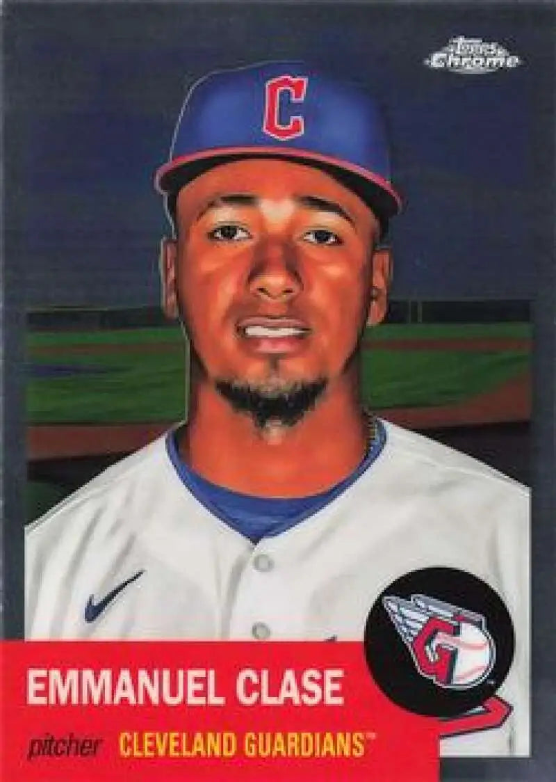 2022 Topps Chrome Platinum Anniversary #168 Emmanuel Clase EX Excellent Cleveland Guardians Baseball Card - Baseball
