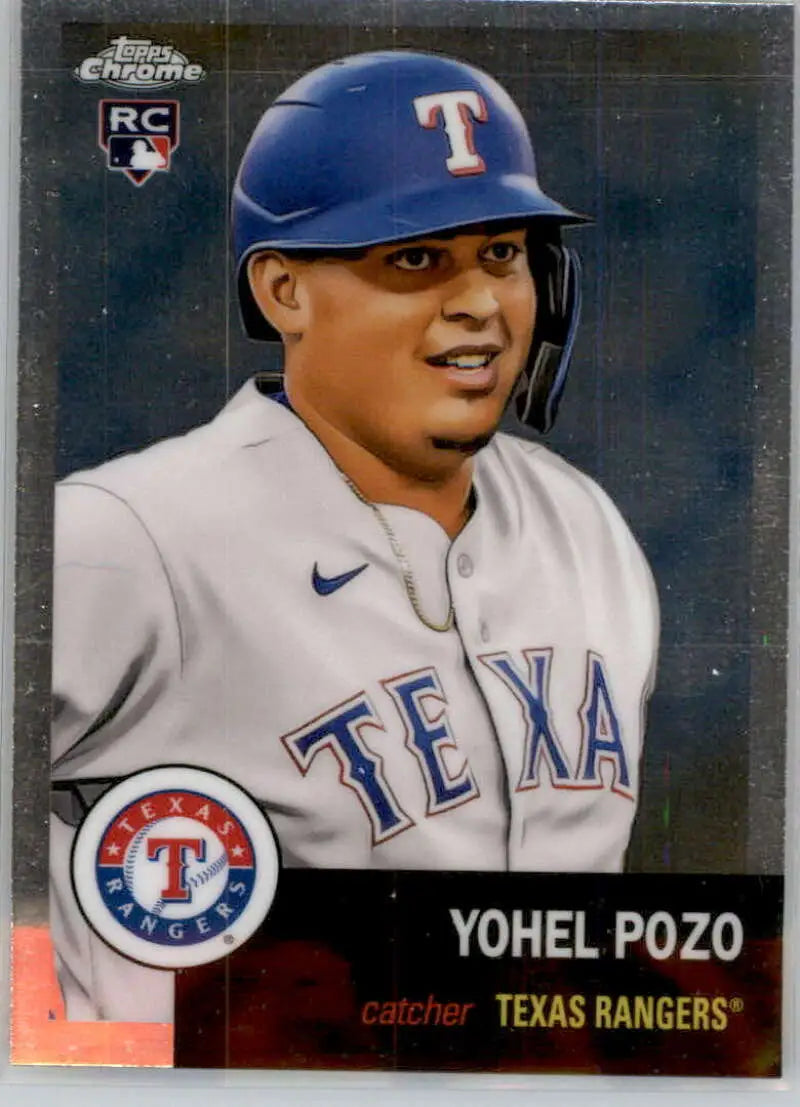 2022 Topps Chrome Platinum Anniversary #169 Yohel Pozo EX Excellent RC Rookie Texas Rangers Baseball Card - Baseball
