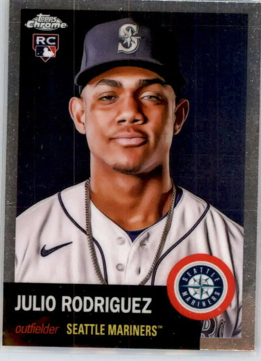 2022 Topps Chrome Platinum Anniversary #171 Julio Rodriguez EX Excellent RC Rookie Seattle Mariners Baseball Card