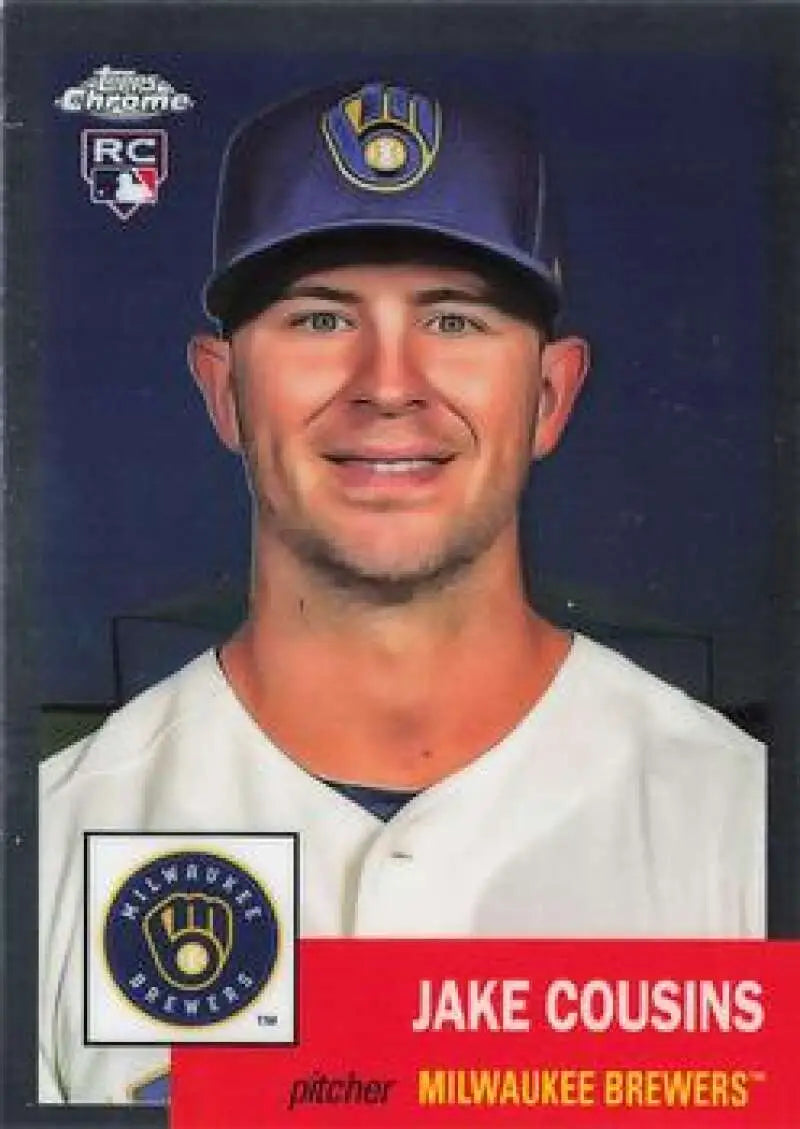2022 Topps Chrome Platinum Anniversary #175 Jake Cousins EX Excellent RC Rookie Milwaukee Brewers Baseball Card