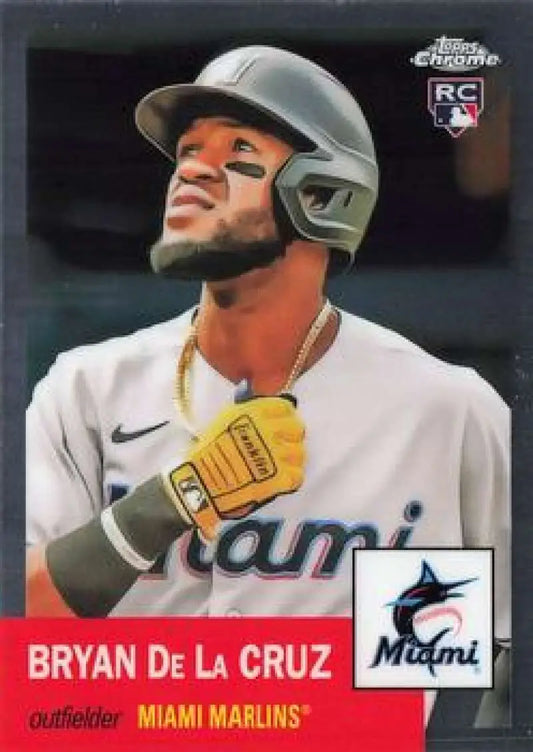 2022 Topps Chrome Platinum Anniversary #178 Bryan De La Cruz EX Excellent RC Rookie Miami Marlins Baseball Card