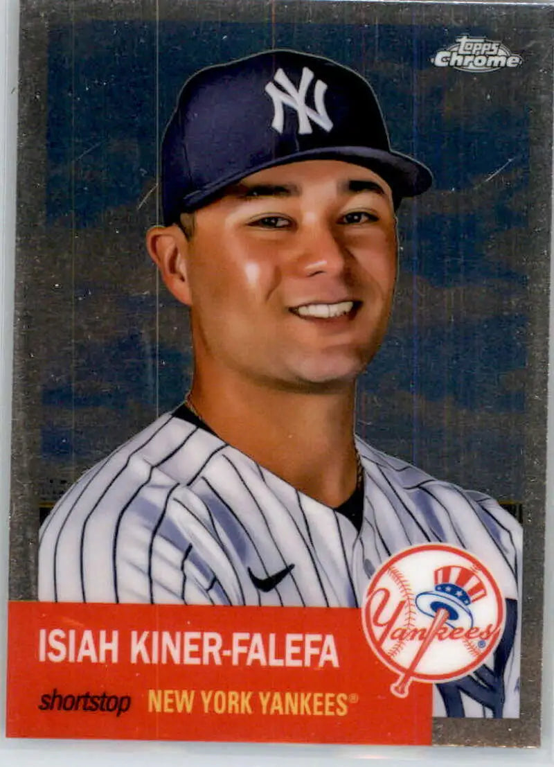 2022 Topps Chrome Platinum Anniversary #182 Isiah Kiner-Falefa EX Excellent New York Yankees Baseball Card - Baseball