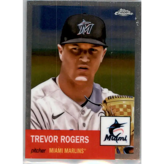 2022 Topps Chrome Platinum Anniversary #190 Trevor Rogers NM-MT Miami Marlins Baseball Card - Baseball Card Single