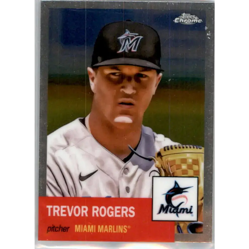 2022 Topps Chrome Platinum Anniversary #190 Trevor Rogers NM-MT Miami Marlins Baseball Card - Baseball Card Single