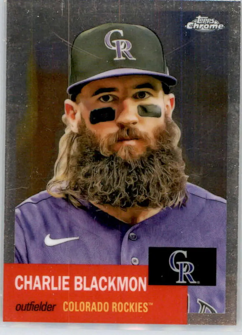 2022 Topps Chrome Platinum Anniversary #191 Charlie Blackmon EX Excellent Colorado Rockies Baseball Card - Baseball