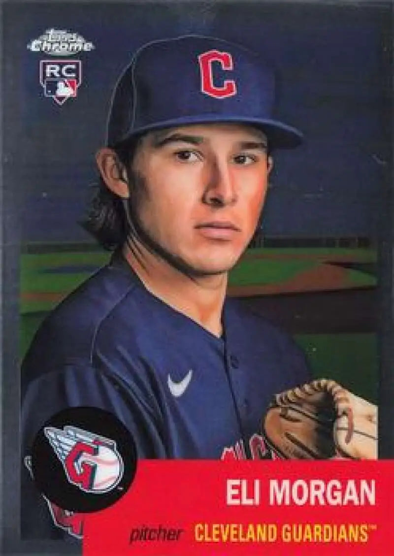 2022 Topps Chrome Platinum Anniversary #194 Eli Morgan EX Excellent RC Rookie Cleveland Guardians Baseball Card