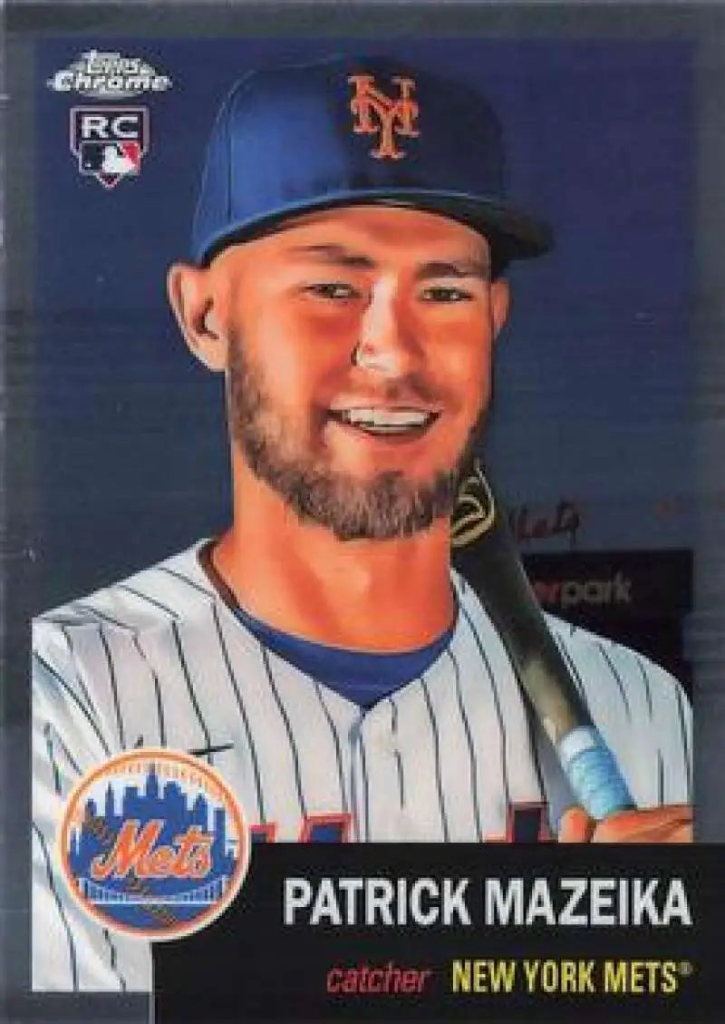 2022 Topps Chrome Platinum Anniversary #196 Patrick Mazeika EX Excellent RC Rookie New York Mets Baseball Card