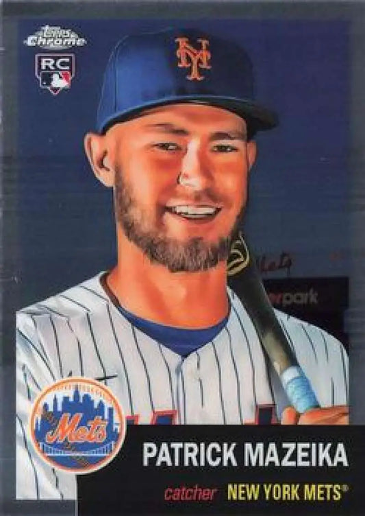 2022 Topps Chrome Platinum Anniversary #196 Patrick Mazeika EX Excellent RC Rookie New York Mets Baseball Card
