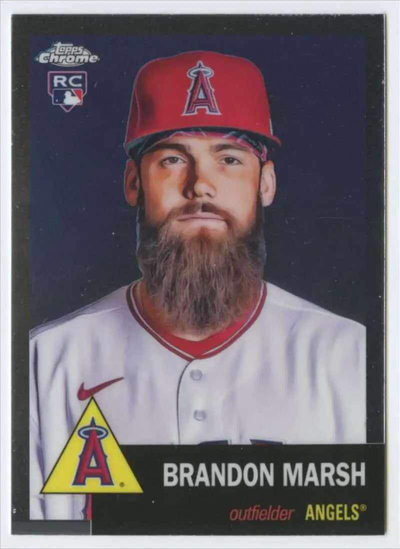 2022 Topps Chrome Platinum Anniversary #203 Brandon Marsh EX Excellent RC Rookie Los Angeles Angels Baseball Card