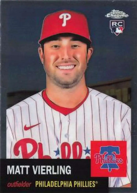2022 Topps Chrome Platinum Anniversary #204 Matt Vierling EX Excellent RC Rookie Philadelphia Phillies Baseball Card