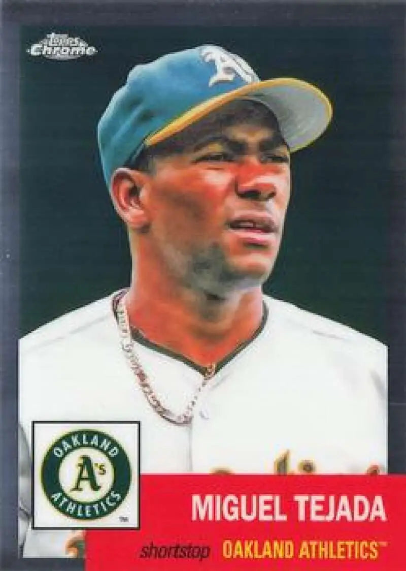 2022 Topps Chrome Platinum Anniversary #206 Miguel Tejada EX Excellent Oakland Athletics Baseball Card - Baseball Card