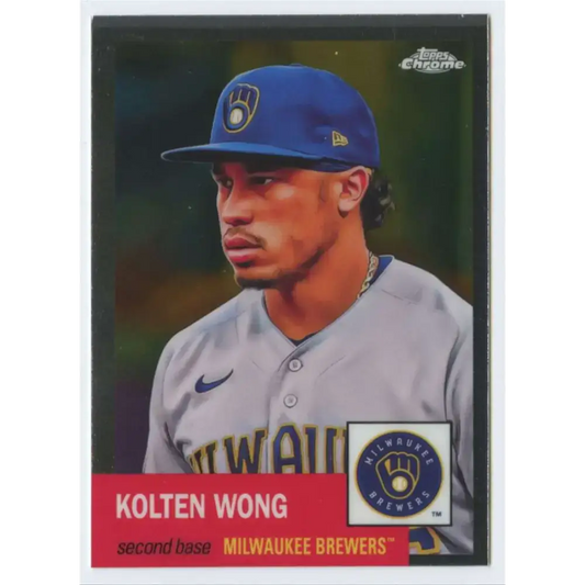 2022 Topps Chrome Platinum Anniversary #209 Kolten Wong NM-MT Milwaukee Brewers Baseball Card - Baseball Card Single