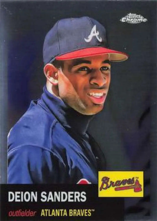 2022 Topps Chrome Platinum Anniversary #217 Deion Sanders EX Excellent Atlanta Braves Baseball Card - Baseball Card