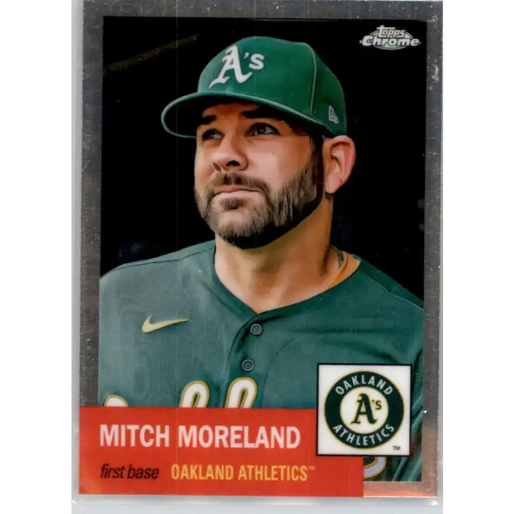 2022 Topps Chrome Platinum Anniversary #218 Mitch Moreland NM-MT Oakland Athletics Baseball Card - Baseball Card Single