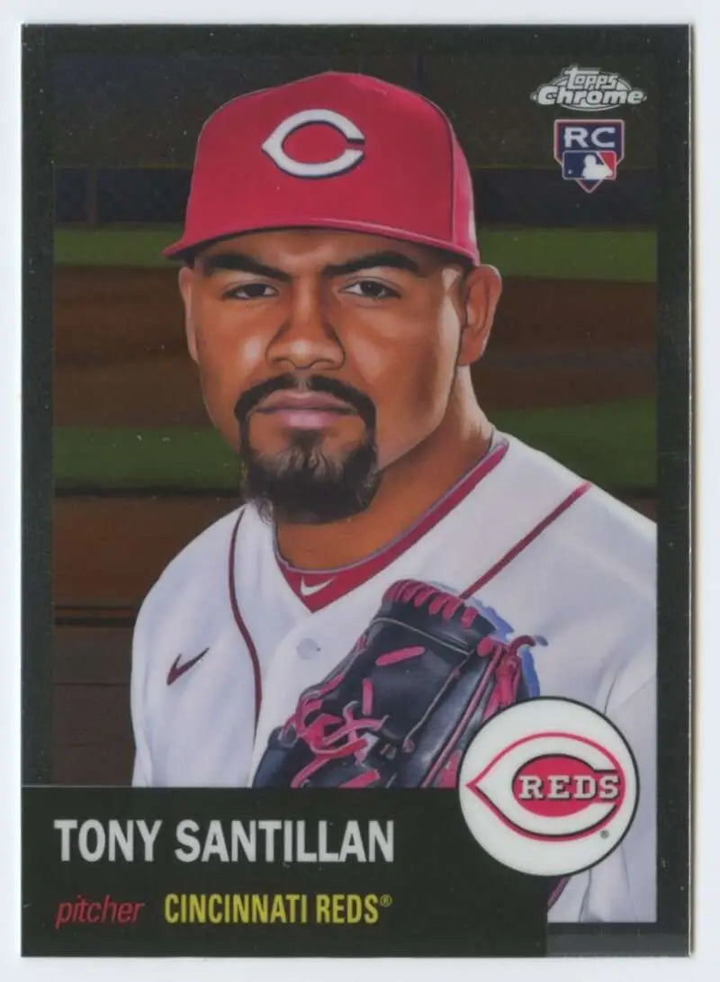 2022 Topps Chrome Platinum Anniversary #220 Tony Santillan EX Excellent RC Rookie Cincinnati Reds Baseball Card