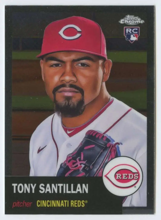 2022 Topps Chrome Platinum Anniversary #220 Tony Santillan EX Excellent RC Rookie Cincinnati Reds Baseball Card