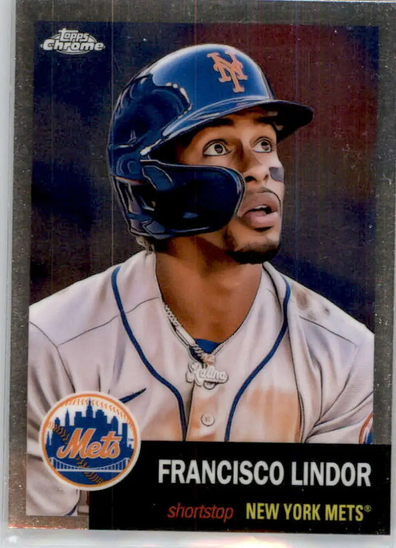 2022 Topps Chrome Platinum Anniversary #233 Francisco Lindor EX Excellent New York Mets Baseball Card - Baseball Card