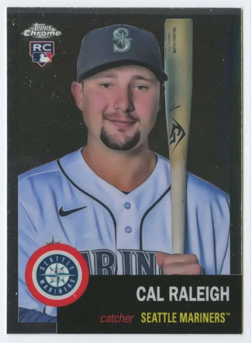 2022 Topps Chrome Platinum Anniversary #237 Cal Raleigh EX Excellent RC Rookie Seattle Mariners Baseball Card