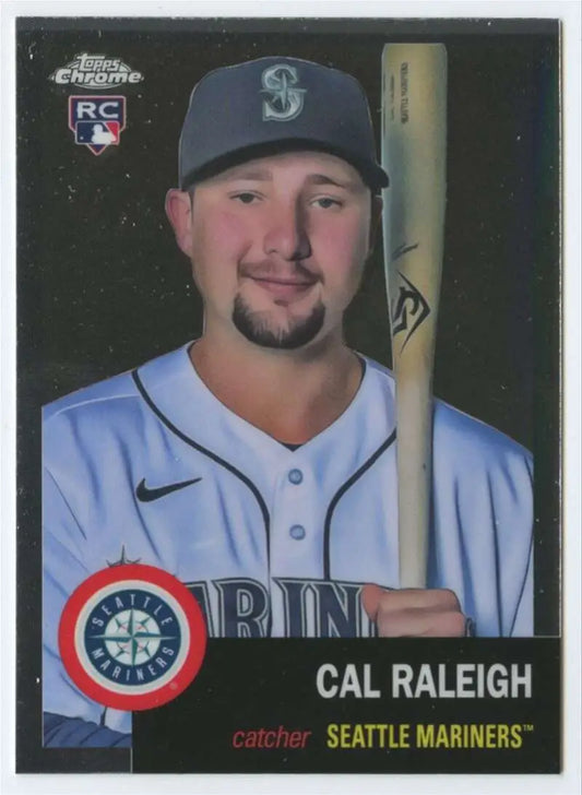 2022 Topps Chrome Platinum Anniversary #237 Cal Raleigh EX Excellent RC Rookie Seattle Mariners Baseball Card