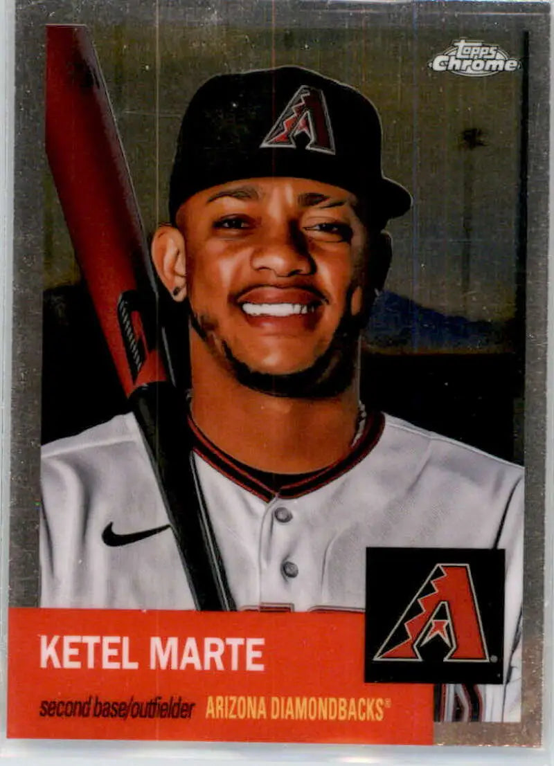 2022 Topps Chrome Platinum Anniversary #239 Ketel Marte EX Excellent Arizona Diamondbacks Baseball Card - Baseball Card