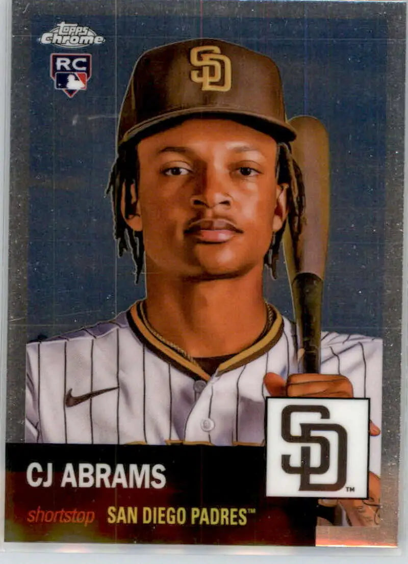 2022 Topps Chrome Platinum Anniversary #257 CJ Abrams EX Excellent RC Rookie San Diego Padres Baseball Card - Baseball