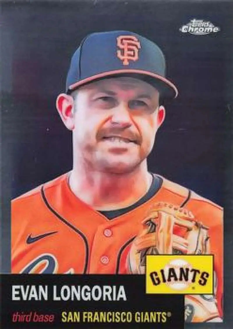 2022 Topps Chrome Platinum Anniversary #277 Evan Longoria EX Excellent San Francisco Giants Baseball Card - Baseball