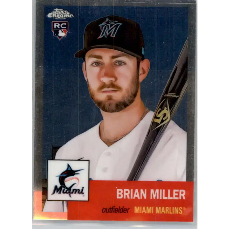 2022 Topps Chrome Platinum Anniversary #286 Brian Miller NM-MT RC Rookie Miami Marlins Baseball Card - Baseball Card