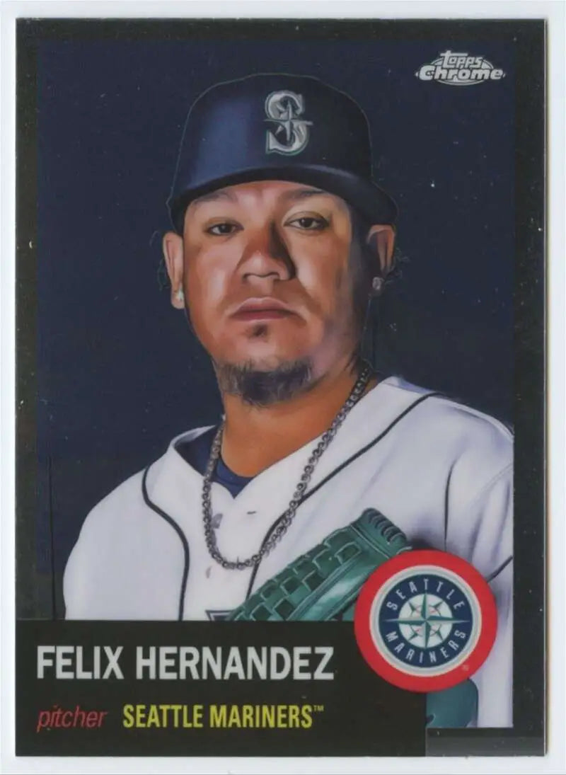 2022 Topps Chrome Platinum Anniversary #287 Felix Hernandez EX Excellent Seattle Mariners Baseball Card - Baseball Card