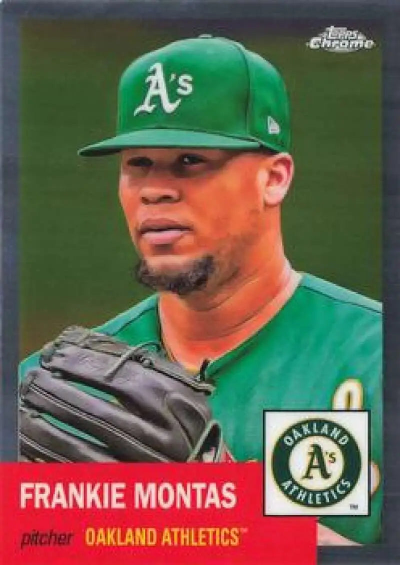 2022 Topps Chrome Platinum Anniversary #289 Frankie Montas EX Excellent Oakland Athletics Baseball Card - Baseball Card
