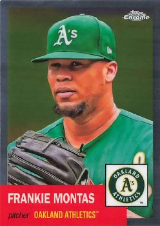 2022 Topps Chrome Platinum Anniversary #289 Frankie Montas EX Excellent Oakland Athletics Baseball Card - Baseball Card
