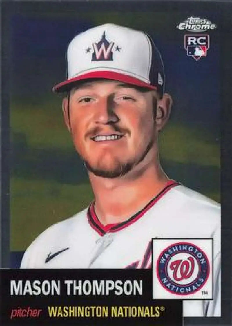 2022 Topps Chrome Platinum Anniversary #295 Mason Thompson EX Excellent RC Rookie Washington Nationals Baseball Card