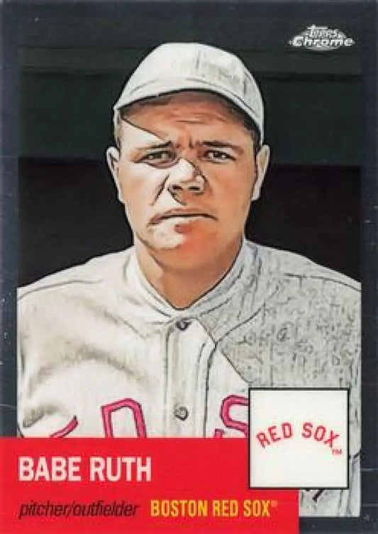 2022 Topps Chrome Platinum Anniversary #3 Babe Ruth EX Excellent Boston Red Sox Baseball Card - Baseball Card Single