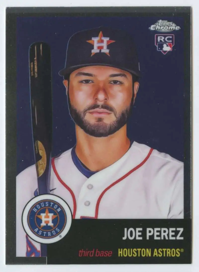 2022 Topps Chrome Platinum Anniversary #307 Joe Perez EX Excellent RC Rookie Houston Astros Baseball Card - Baseball