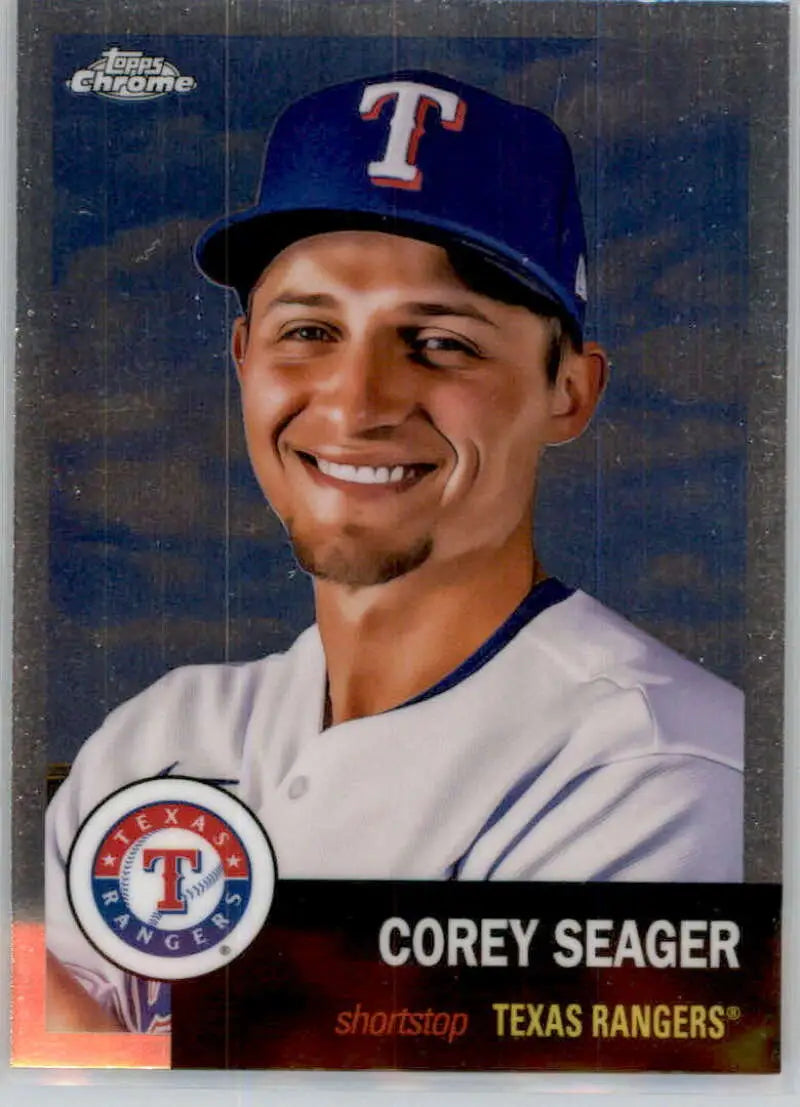 2022 Topps Chrome Platinum Anniversary #310 Corey Seager EX Excellent Texas Rangers Baseball Card - Baseball Card Single