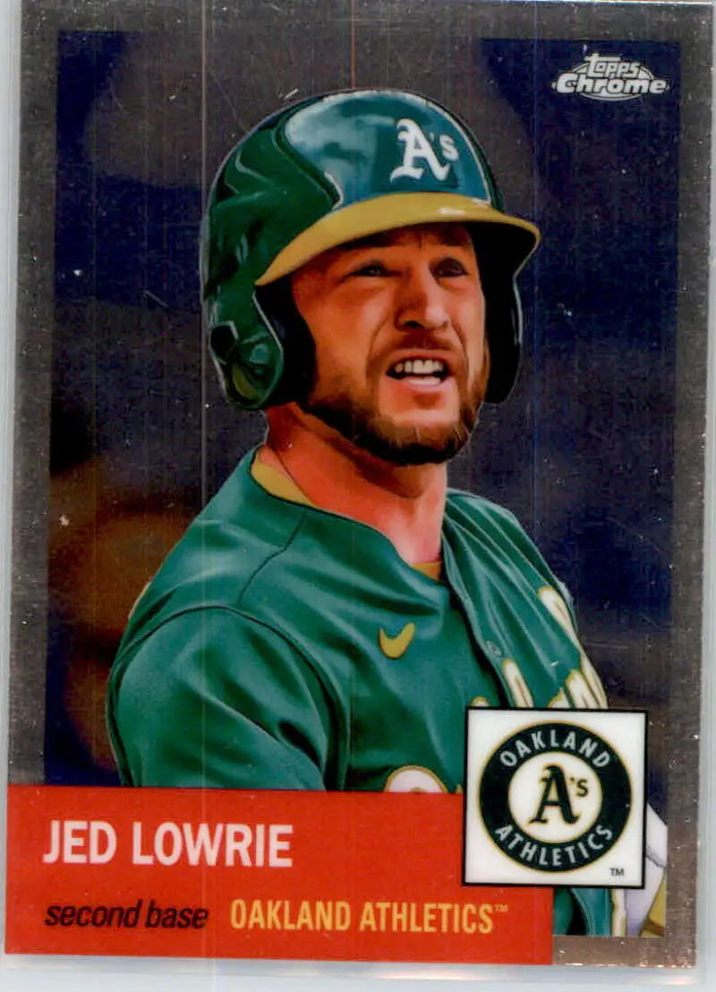 2022 Topps Chrome Platinum Anniversary #316 Jed Lowrie EX Excellent Oakland Athletics Baseball Card - Baseball Card
