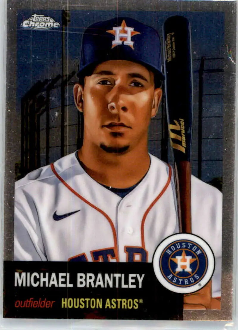 2022 Topps Chrome Platinum Anniversary #318 Michael Brantley EX Excellent Houston Astros Baseball Card - Baseball Card
