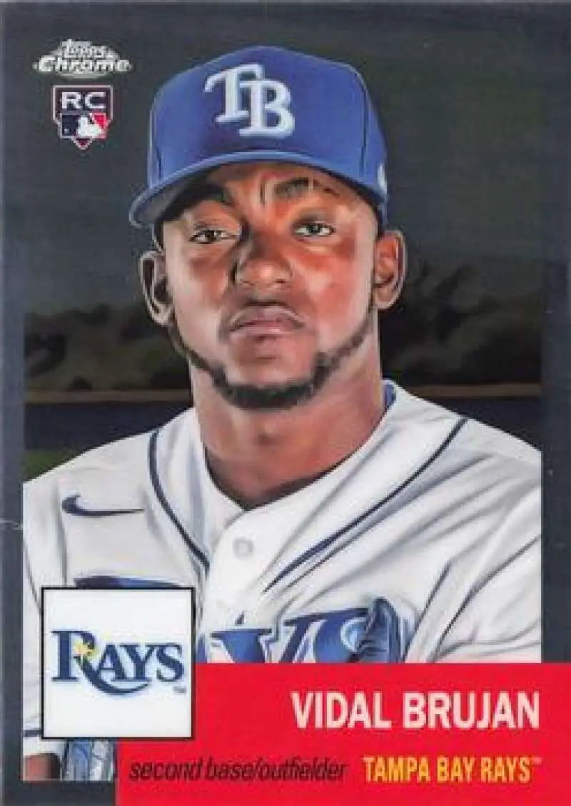 2022 Topps Chrome Platinum Anniversary #32 Vidal Brujan EX Excellent RC Rookie Tampa Bay Rays Baseball Card - Baseball