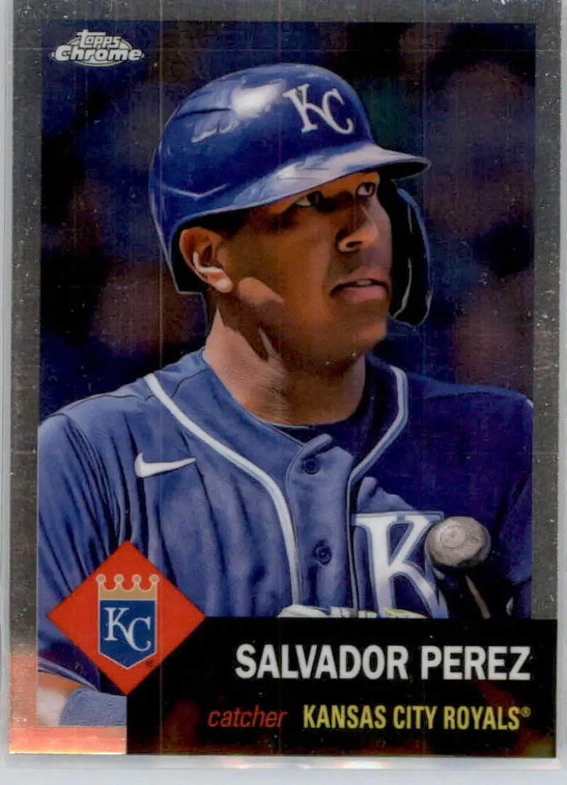 2022 Topps Chrome Platinum Anniversary #329 Salvador Perez EX Excellent Kansas City Royals Baseball Card - Baseball