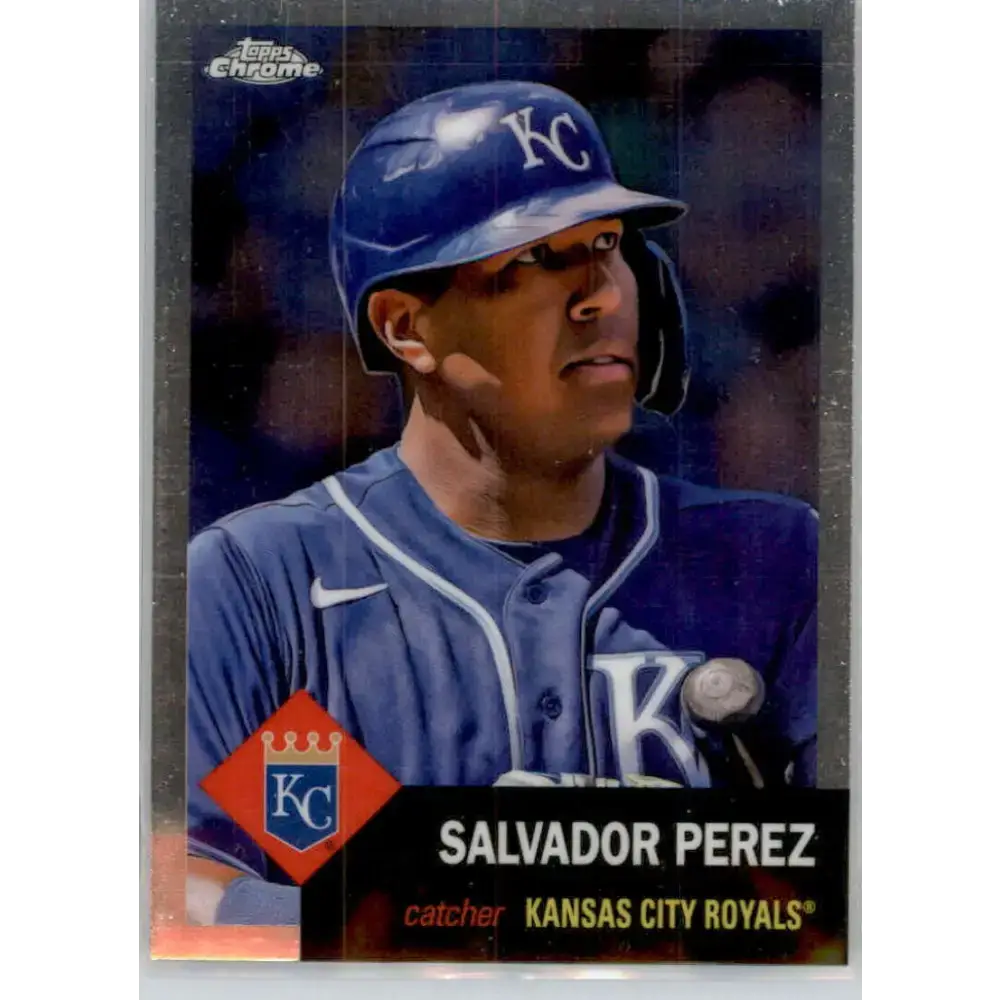 2022 Topps Chrome Platinum Anniversary #329 Salvador Perez NM-MT Kansas City Royals Baseball Card - Baseball Card Single