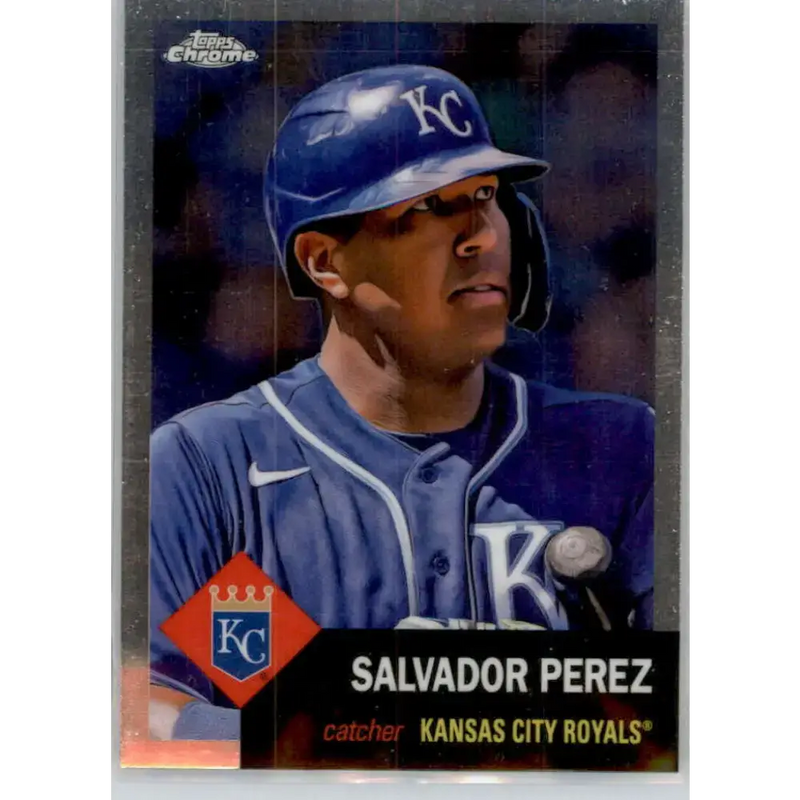 2022 Topps Chrome Platinum Anniversary #329 Salvador Perez NM-MT Kansas City Royals Baseball Card - Baseball Card Single